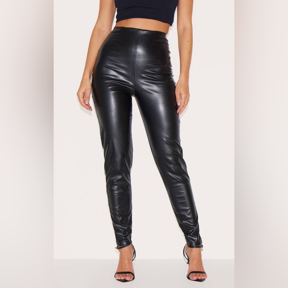 PrettyLittleThing Black Faux Leather Leggings